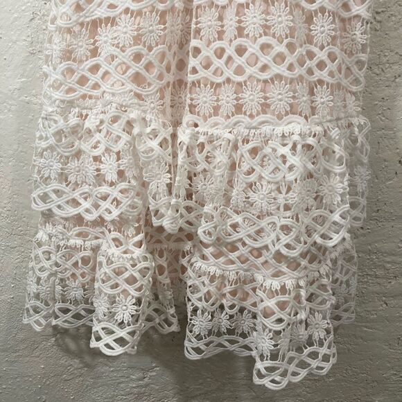 Net White Lace Cutout Dress - Picture 5 of 15